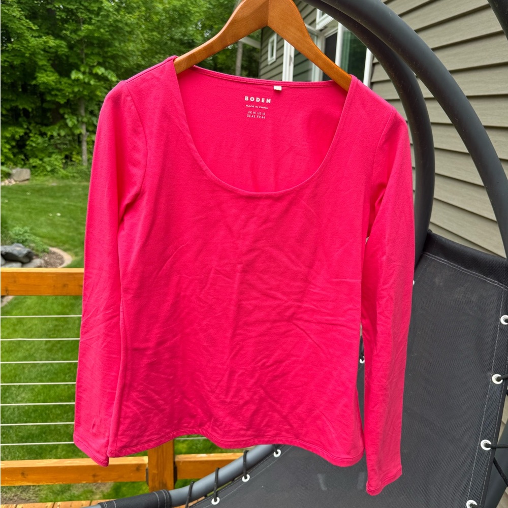 Boden Women's Pink Long Sleeve Top